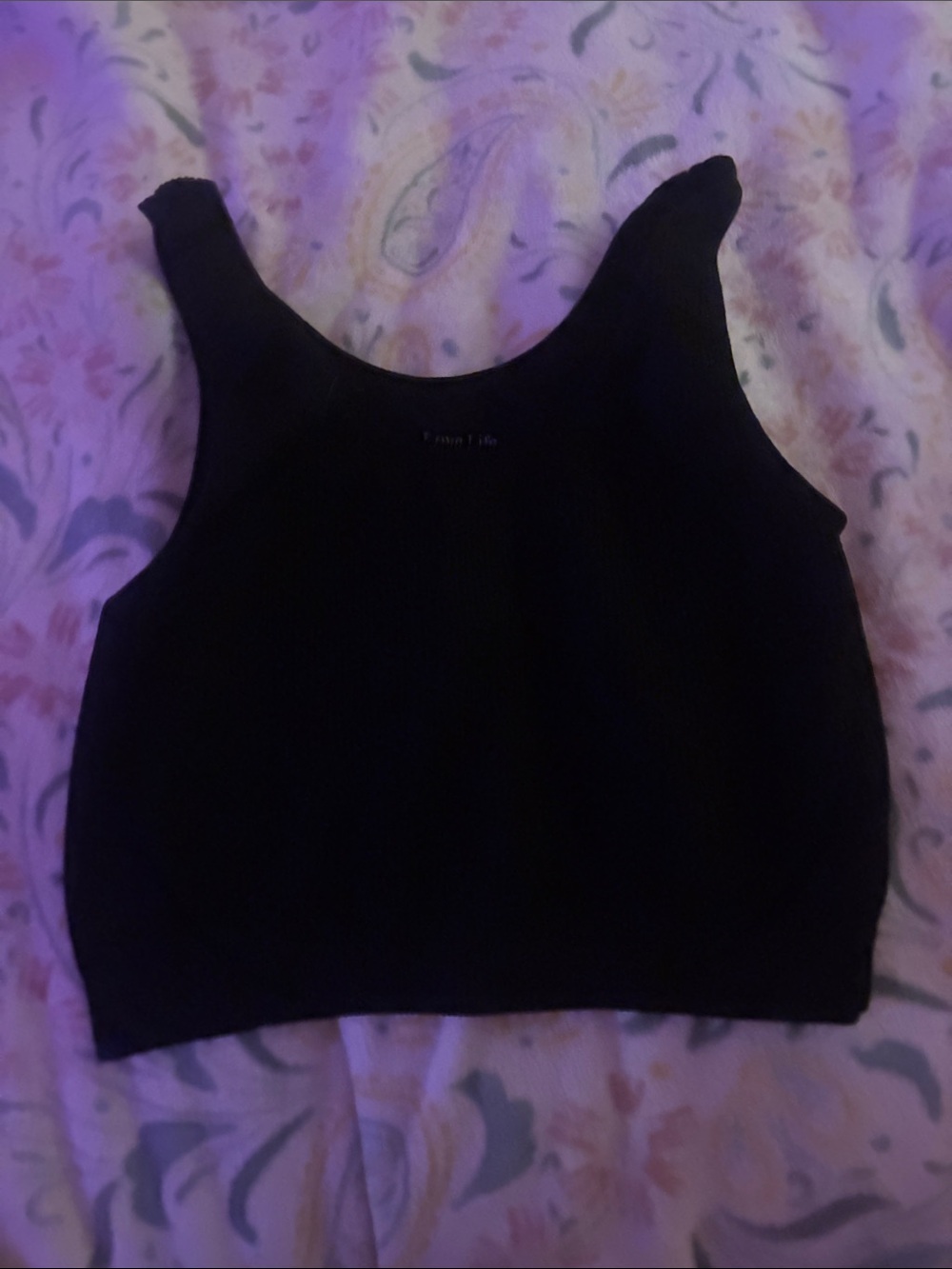 Fear of God Black Cropped Tank Top